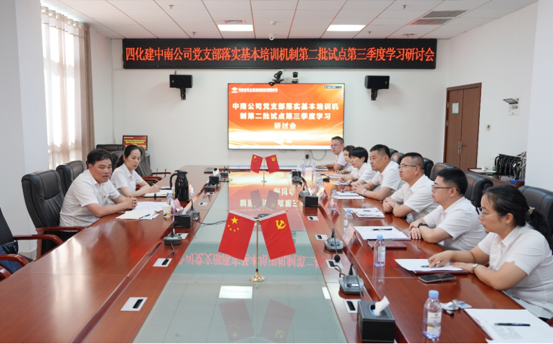 中國化學(xué)四化建基層黨組織落實(shí)基本培訓(xùn)機(jī)制第二批試點(diǎn)第三季度學(xué)習(xí)研討①